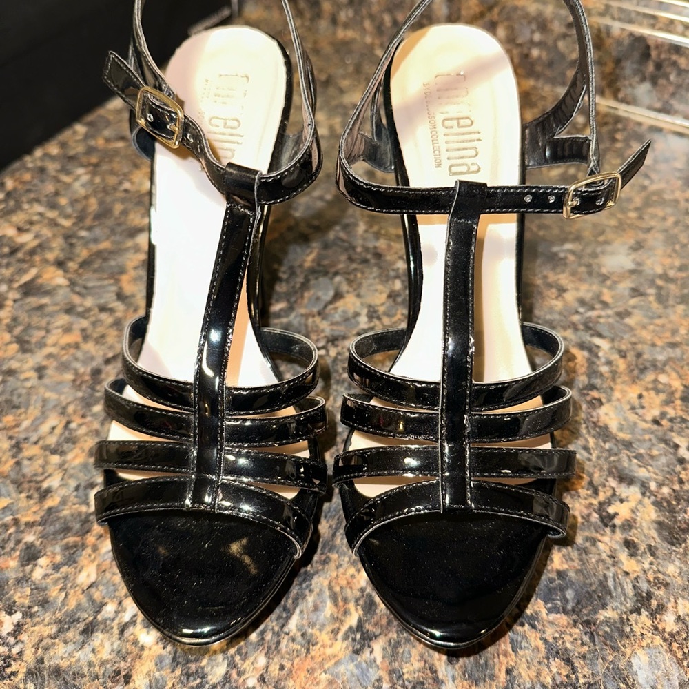 Elegant Black Strappy Heels